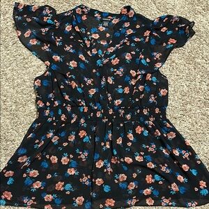 Torrid Floral Black Top